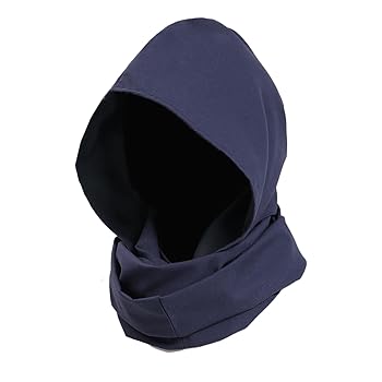 KUOIN Medieval Linen Cowl Hood Scarf Vintage Rogue Cape